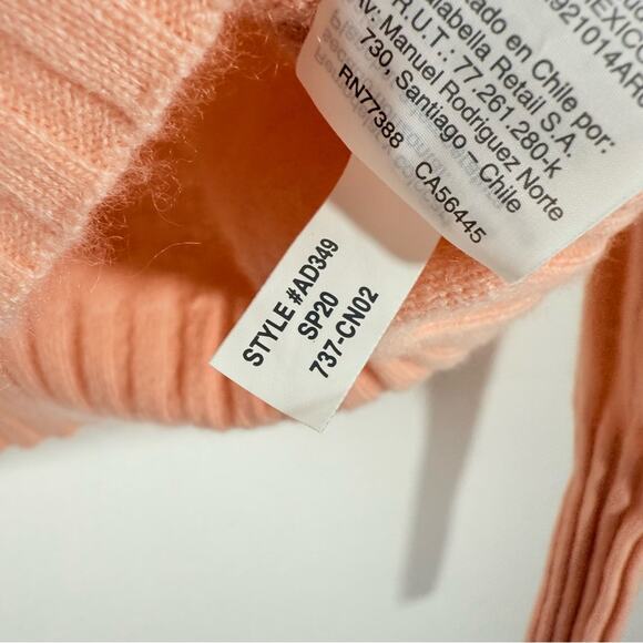 J. Crew 100% Cashmere Peach Pink Mock Neck Sweater Size XXS AD349 - Picture 8 of 10